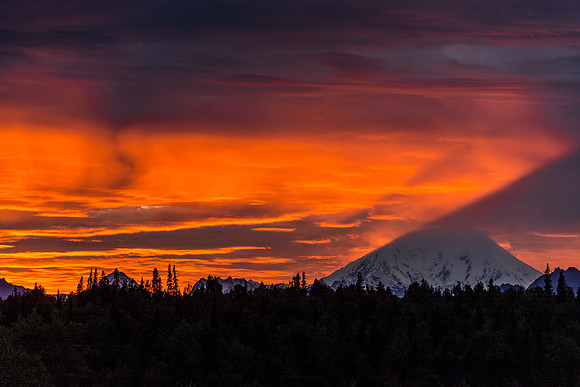 Sunset, Mount Foraker, Denali National Park)