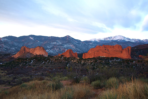Garden Of The Gods and Pike's Peak, Colorado Springs, CO